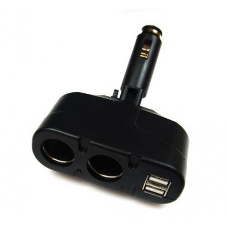 OTB KFZ-Adapter / Verteiler Zigarettenanzünder - Stecker auf 2x Kupplung +  USB