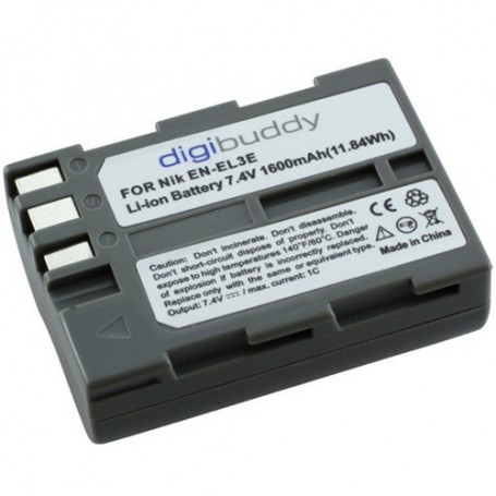 digibuddy - Battery for Nikon EN-EL3e Li-Ion 1600mAh - Nikon photo-video batteries - ON1590