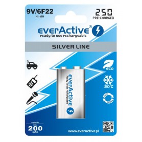 EverActive - everActive Ni-MH 9V 6F22 250mAh Silver Line - Other formats - BL169-CB