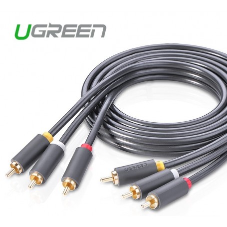 UGREEN - 3 RCA to 3 RCA Audio Cable Male to Male Aux Cable - Audio cables - UG175-CB