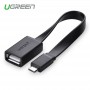 UGREEN - Micro-USB Male USB 2.0 Female OTG Flat Cable Adapter - USB to Micro USB cables - UG351-CB