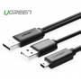 UGREEN - USB 2.0 A male ×2 to Mini 5pin Male Cable - USB to Mini USB cables - UG080-CB