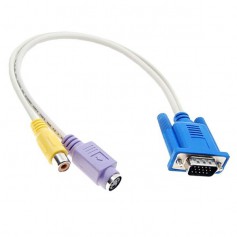 VGA naar S-video en Tulp Adapter Kabel