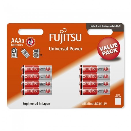 Fujitsu - 8-Pack Fujitsu Universal Power LR03 AAA - Size AAA - BL225