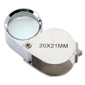 Oem, 20x Silver Mini Jewelry Loupe Magnifier Glass, Magnifiers microscopes, AL690
