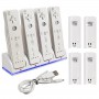 Oem - USB charging station with 4 batteries for Wii controllers - Nintendo Wii - AL753-CB