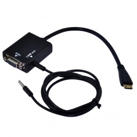 Oem - Mini HDMI to VGA + Audio Converter Cable YPC281 - HDMI adapters - YPC281