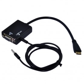 Oem, Mini HDMI to VGA + Audio Converter Cable YPC281, HDMI adapters, YPC281