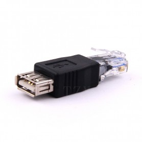 Oem - RJ45 Male LAN Ethernet to USB Female Adapter - USB adapters - AL984