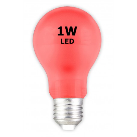 Calex, E27 1W Red LED GLS-lamp A60 240V 12lm CA034, E27 LED, CA034-CB