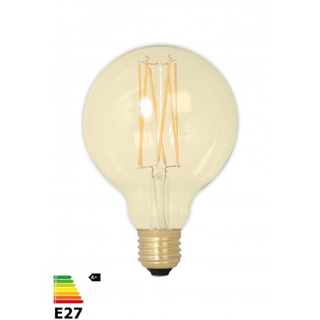 Calex - Vintage LED Lamp 240V 4W 320lm E27 GLB95 GOLD 2100K Dimmable - Vintage Antique - CA078-CB