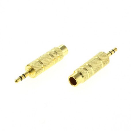 OTB, OTB 6,35MM TO 3,5MM STEREO JACK ADAPTER GOLD PLATED x2 Pcs, Audio adapters, ON4638