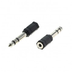 3.5mm F to 6.5mm M Audio Jack Adapter x2 Pcs