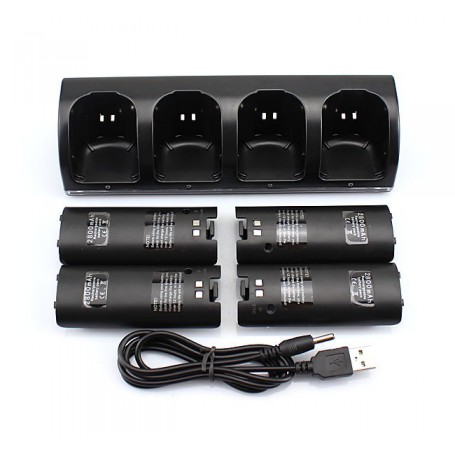 Oem - USB charging station with 4 batteries for Wii controllers - Nintendo Wii - AL753-CB