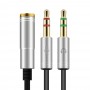 HOCO, 3.5mm Female Dual Male Headset Mic Audio Splitter, Audio cables, AL485-CB