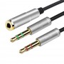 HOCO - 3.5mm Female Dual Male Headset Mic Audio Splitter - Audio cables - AL485-CB