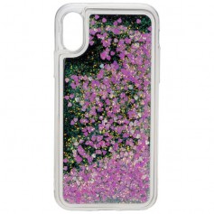 Peter Jäckel, Glamour backcover voor iPhone X - roze glitters, iPhone telefoonhoesjes, ON4774