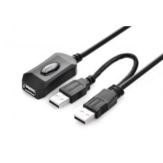 UGREEN, USB 2.0 Active Extension Cable with USB for power, USB naar USB kabels, UG123-CB