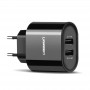 UGREEN - 2.4A / 1A 17W 5V USB Dual Wall Charger EU Plug Black UG153 - Ac charger - UG153