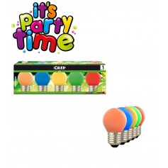 Calex - 5 colours 1W E27 Party LED Ball-lamp 240V 12LM CA056 - E27 LED - CA056