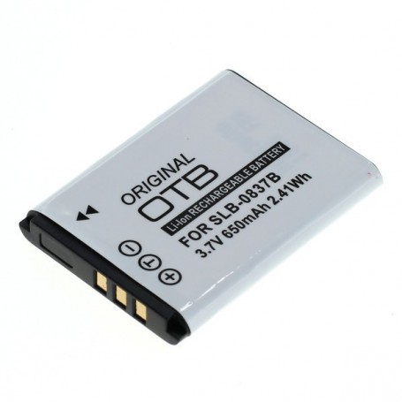 Battery for Samsung SLB-0837B Li-Ion 650mAh for Samsung photo-video...