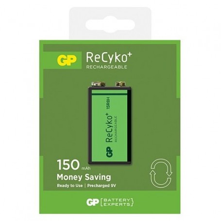 GP, GP 6F22/9V GP ReCyko+ 150 Series 150mAh Rechargeable, Other formats, BL265-CB