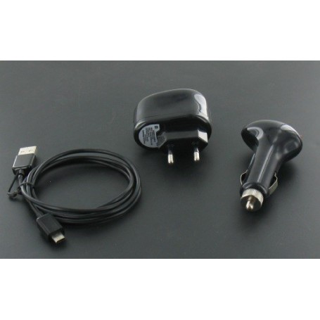 Oem - 4 in 1 Charge/Sync Set for Smartphones Micro-USB Black 00354-1  - Ac charger - 00354-1