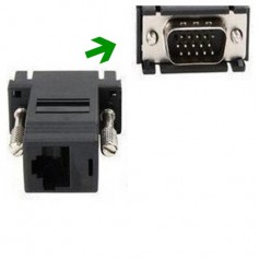 VGA male Video Extender to CAT5 CAT6 RJ45 Cable Adapter