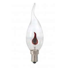Calex - E14 Candle lamp 240V 3W flicker flame 35x126 - E14 - CA0433-CB