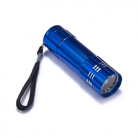 Aluminium UV Ultra Violet 9 LED Blacklight AAA Flashlight Fourescent Mini Pocket 