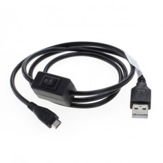 OTB, Oplaadkabel Micro-USB 2.5A met geïntegreerde schakelaar 1M, USB naar Micro USB kabels, ON4899