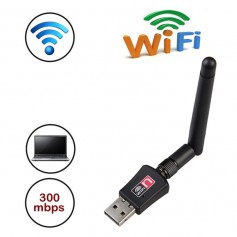 Ultra Mini 300Mbps WiFi Adapter with External Antenna YNW040