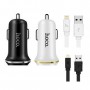 HOCO - Duo 2.1A USB car charger with iPhone Lightning cable - Auto charger - H60420-CB