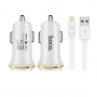 HOCO - Duo 2.1A USB car charger with iPhone Lightning cable - Auto charger - H60420-CB