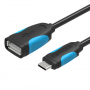 Vention, USB 2.0 Female to USB Type-C Data Cable - Black, USB to USB C cables, V021-CB