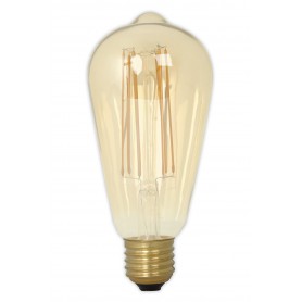 Calex - E27 LED LongFilament Rustik Lamp 240V 4W 320lm ST64, Gold 2100K Dimmable - Vintage Antique - CA0453-CB