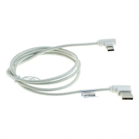 OTB, 1m USB TYPE C (USB-C) to USB data cable nylon sheathed 90 degree plug, USB to USB C cables, ON5021-CB