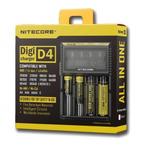 NITECORE, Nitecore Digicharger D4 for Li-ion, NiMH, Ni-Cd, Battery chargers, BS005