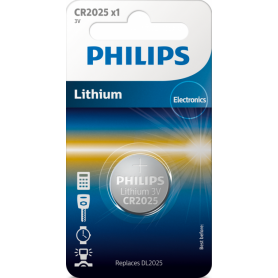 PHILIPS, Philips CR2025 3v lithium button cell battery, Button cells, BS025-CB