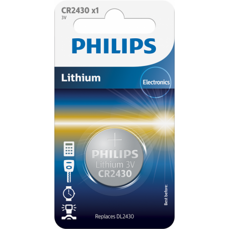 PHILIPS - Philips CR2430 lithium button cell battery - Button cells - BS027-CB