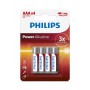 PHILIPS - 4-Pack - AAA R3 Philips Power Alkaline - Size AAA - BS032-CB