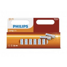 12-Pack - AA R3 Philips Longlife Zinc