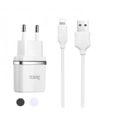 Hoco Dua Premium USB charger with Lightning cable