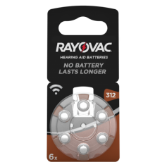 Rayovac Acoustic HA312 / 312 / PR41 / ZL3 180mAh 1.4V gehoorapparaat batterij