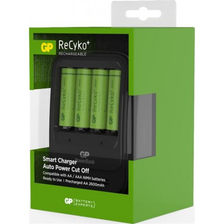 GP - GP Recyko + PB570 AA / AAA battery charger + 4x AA 2600mAh batteries GP 2700 Series - Battery chargers - BS117