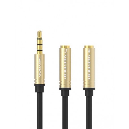 Vention, 3.5mm Mic + Headphone Male to 2x Female Audio Adapter, Audio adapters, V041-CB