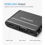 Vention - 3in1 USB Adapter to HDMI VGA Audio Video Converter - Audio adapters - V047-CB