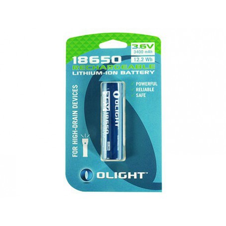 OLIGHT - Olight 3400mAh 3.6V 18650 Rechargeable Li-ion Battery for M-serie - Blister - Size 18650 - NK379-CB