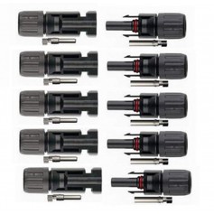 5 Set Connettore per pannello solare MC4 DC da male - female 30A 1000V