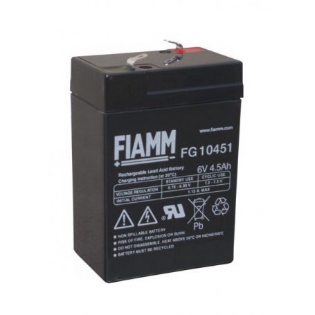 Fiamm - Fiamm FG 6V 4,5Ah 4500mAh Rechargeable Lead Acid Battery - Battery Lead-acid  - NK394